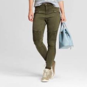 Green Moto High Rise Jeggings